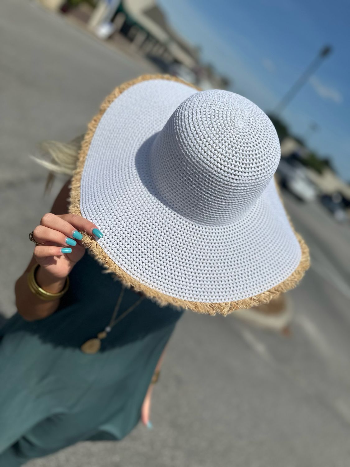 Frayed Edge Straw Hat