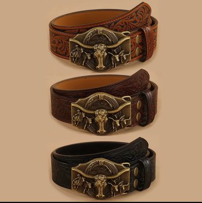 Bull Head Buckle &amp; Belt 