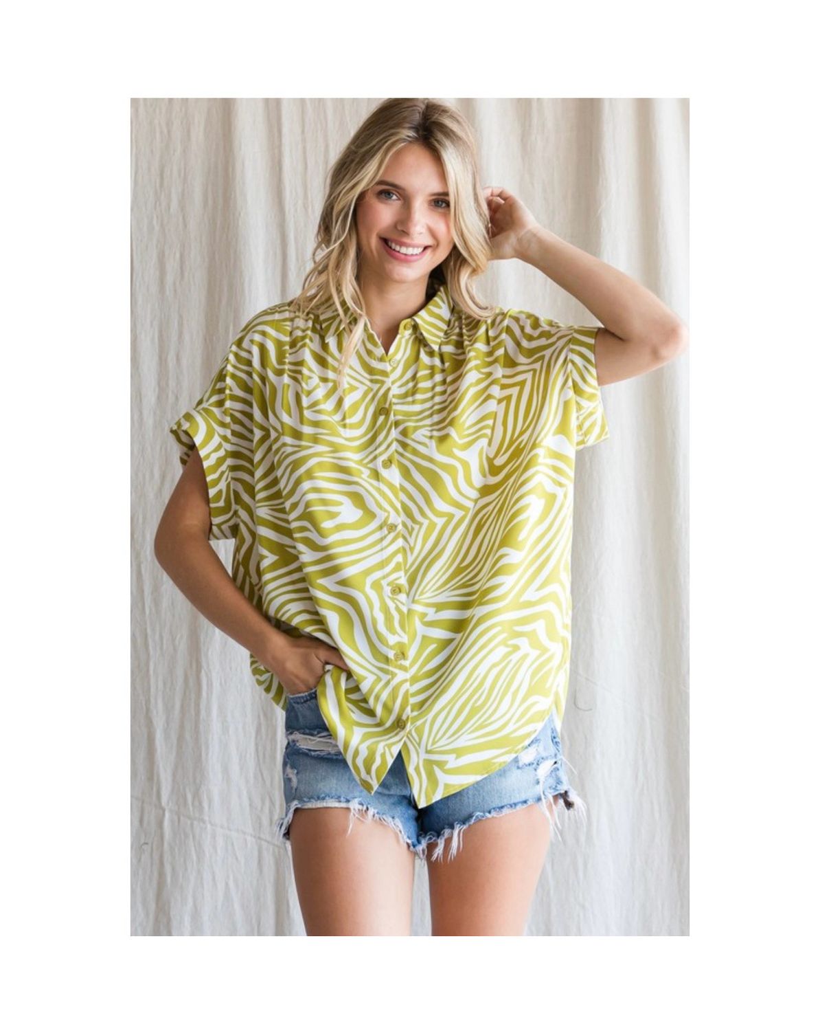  Green Sunkissed Top