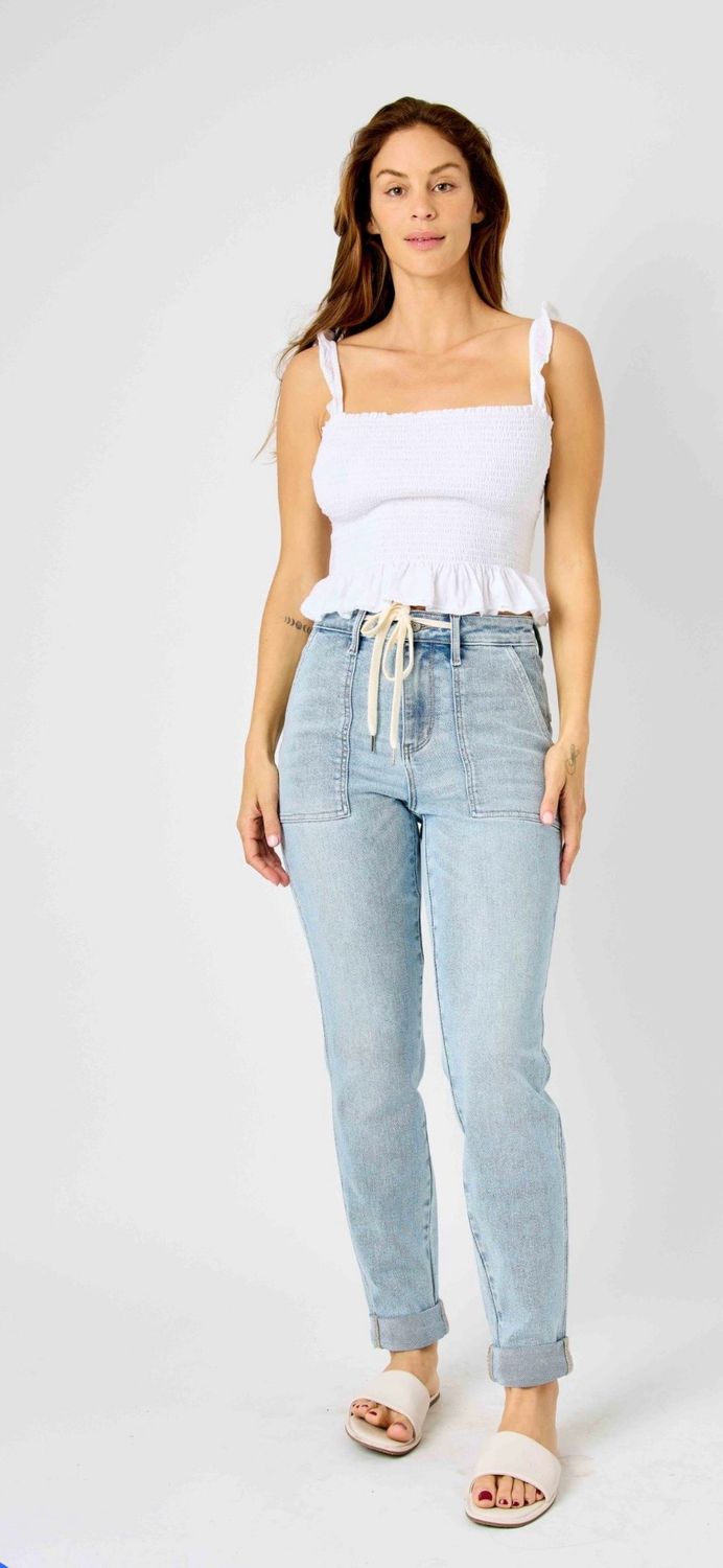 PLUS- Judy Blue Denim Joggers