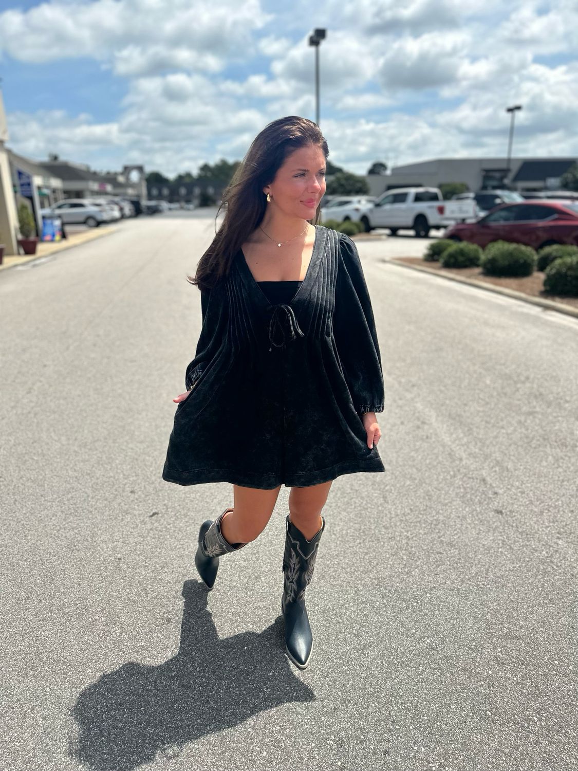Playful V-neck Romper