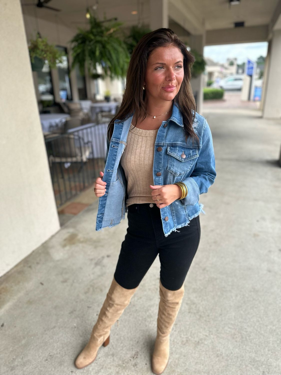 Distressed Vintage Denim Jacket