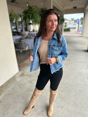 Distressed Vintage Denim Jacket
