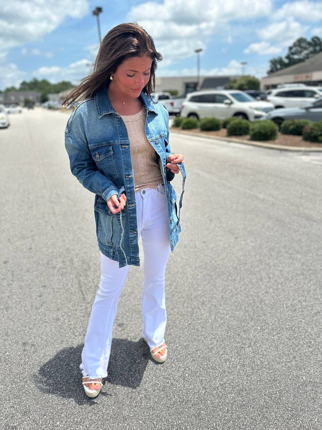 Belted Denim Jacket