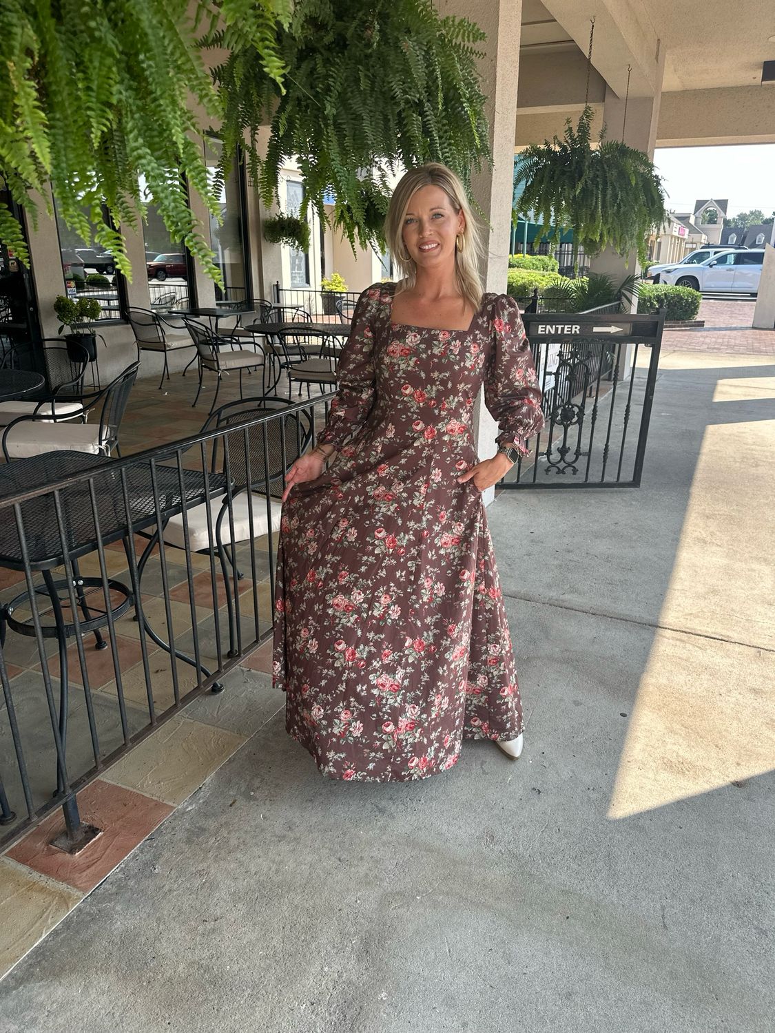 Mocha Floral Maxi