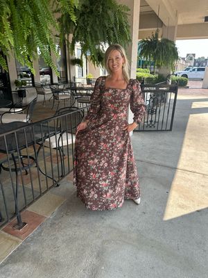 Mocha Floral Maxi