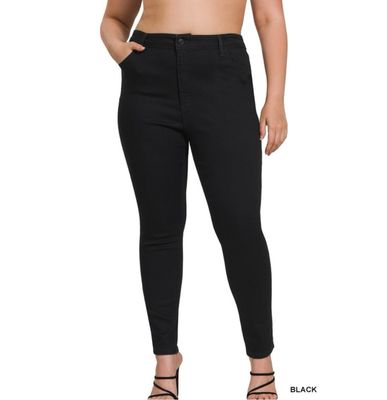 Plus-High Waist Skinny Jeggings Jeans