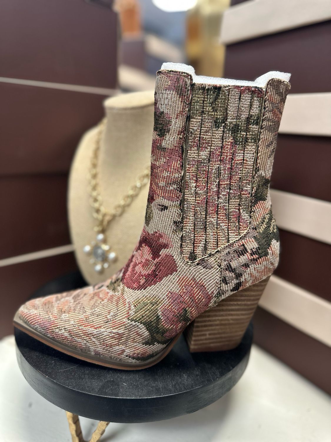 The Lydia Tapestry Bootie