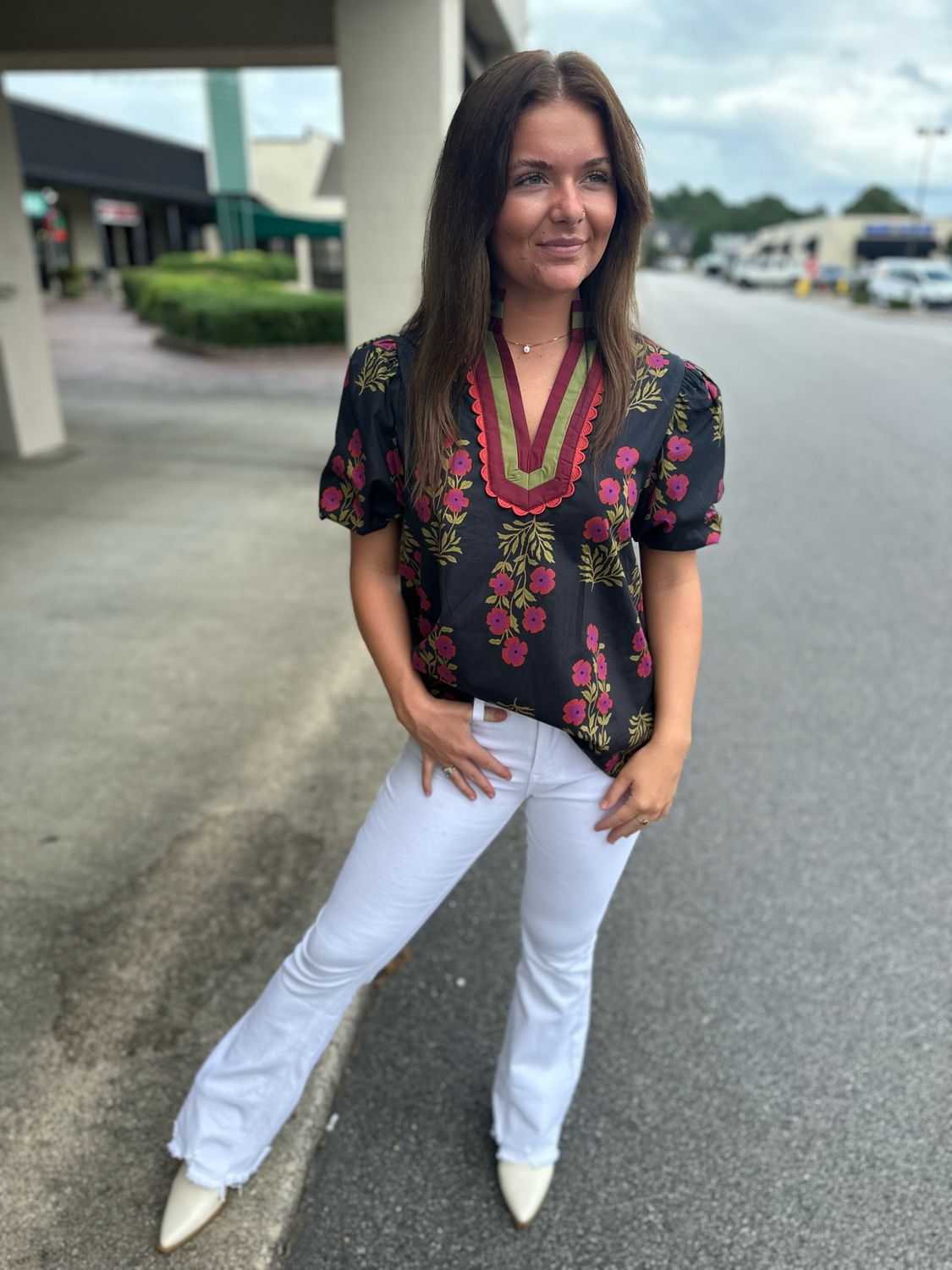 Midnight Bloom Top