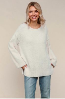 Fuzzy and Soft Brushed Sweater