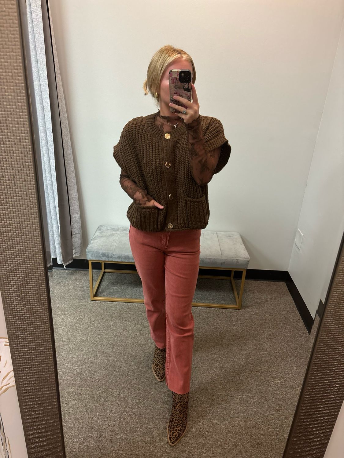 Melting Chocolate Knit Sweater Vest