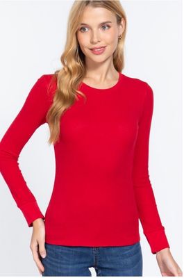 Crew Neck Therma Knit Top
