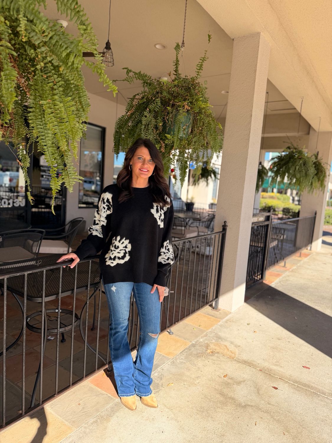 Floral Knitted Sweater