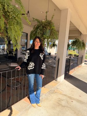 Floral Knitted Sweater