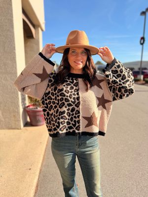 Leopard Star Sweater