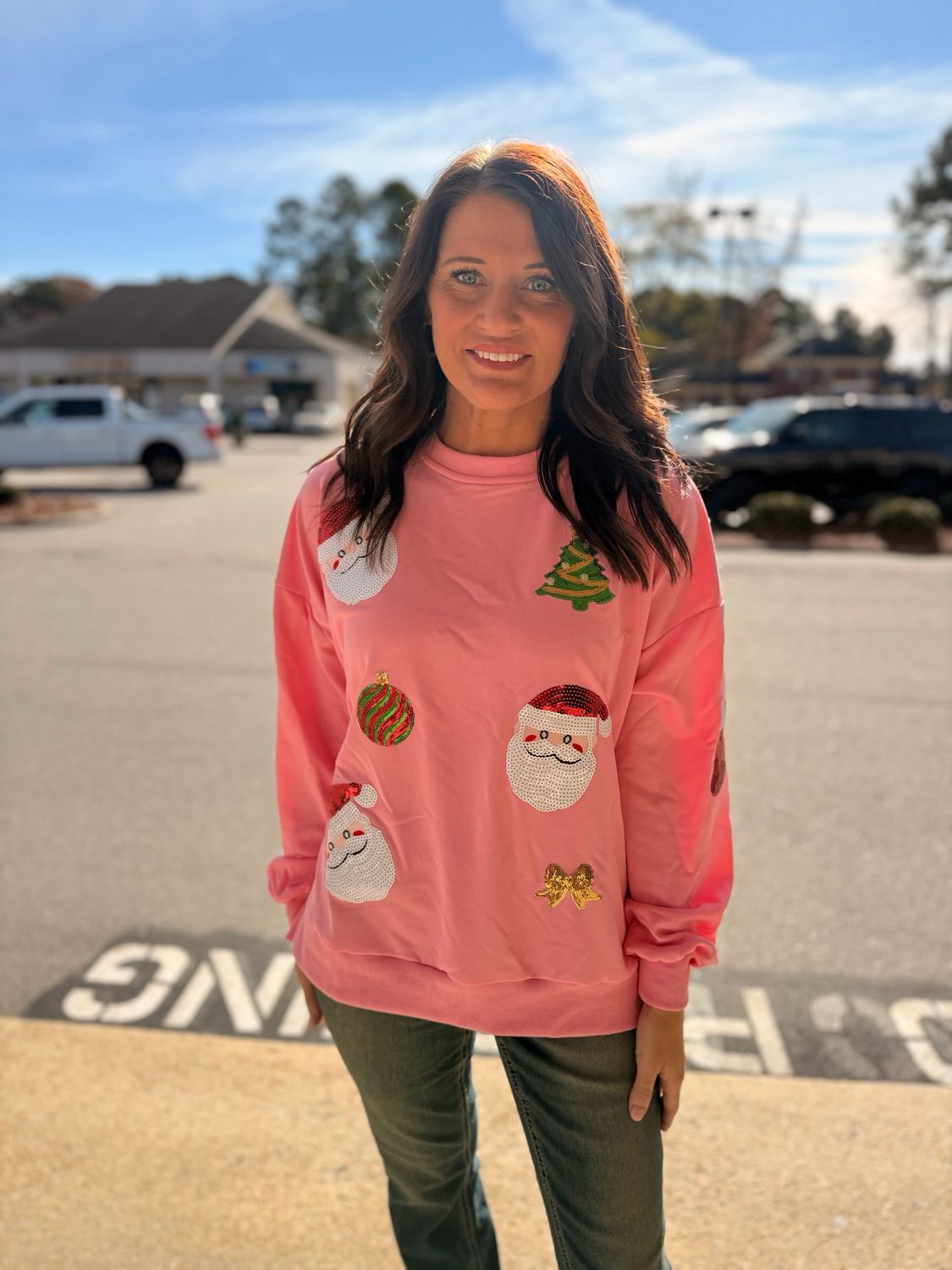 Santa Sequin Sweatshirt