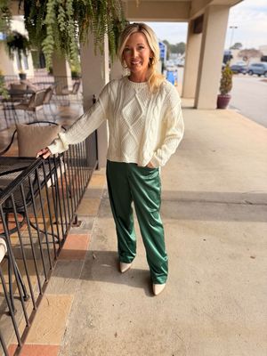 Satin Stretch Holiday Pants