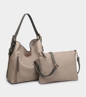 Hobo Bag W/Dual Zip 2-in-1