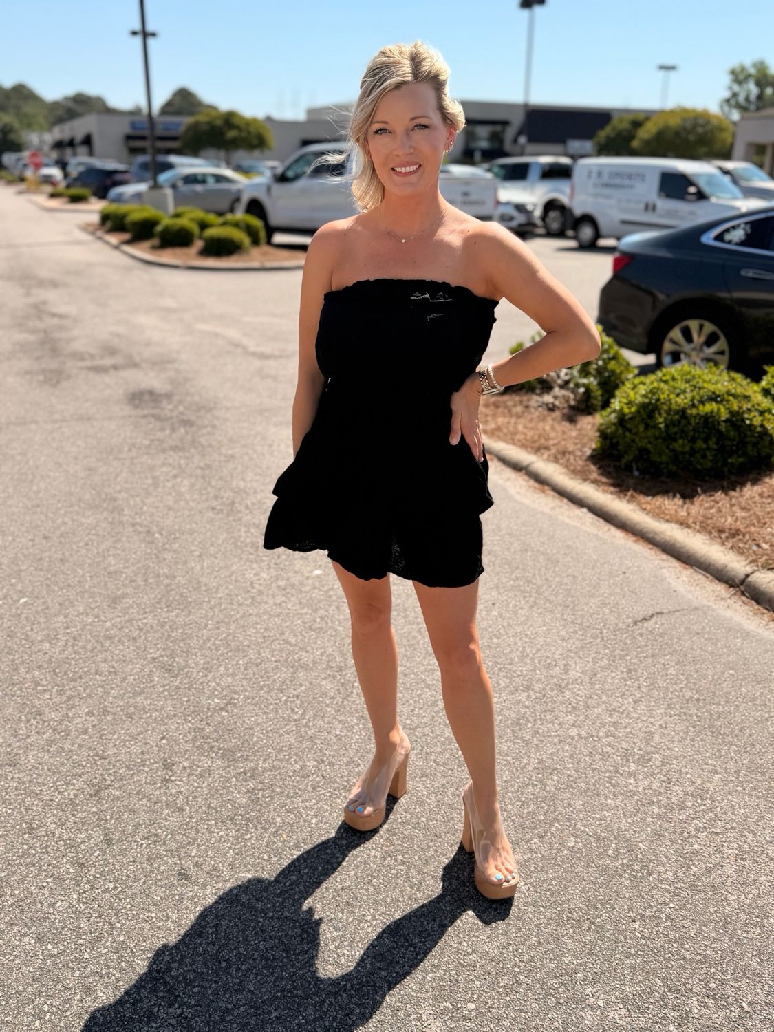 Ruffled and Tiered Gauze Mini