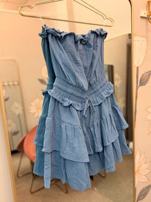 Ruffled and Tiered Gauze Mini