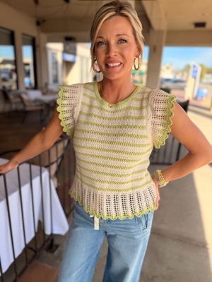 Ruffle Detail Sweater Top