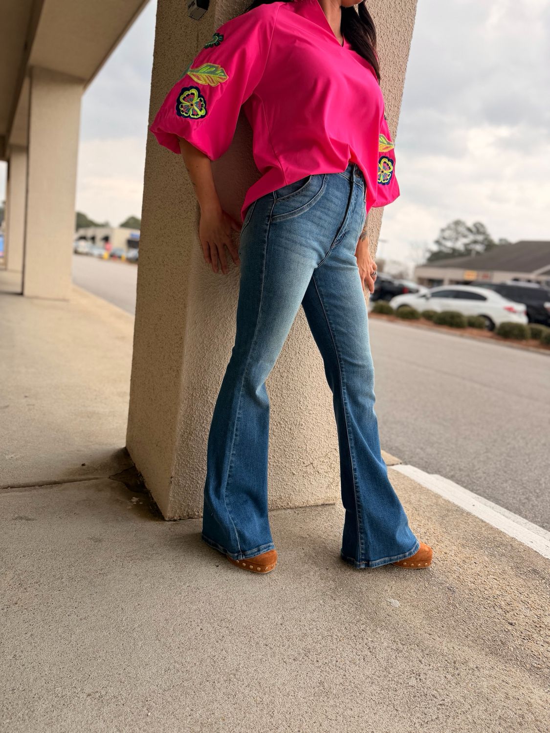 Super Flare Front Scoop Denim