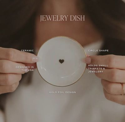 Gold Heart Jewelry Dish