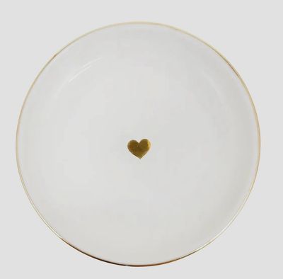 Gold Heart Jewelry Dish
