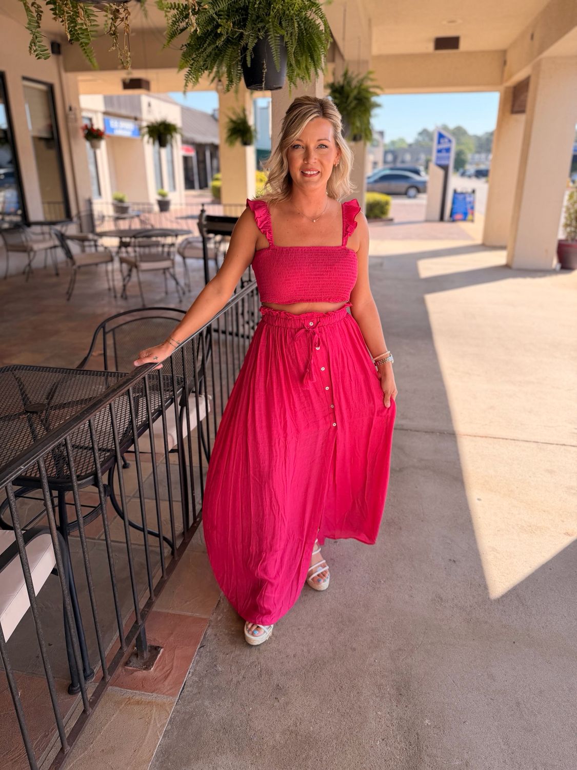Flowing in the Breeze Maxi Skirt Set