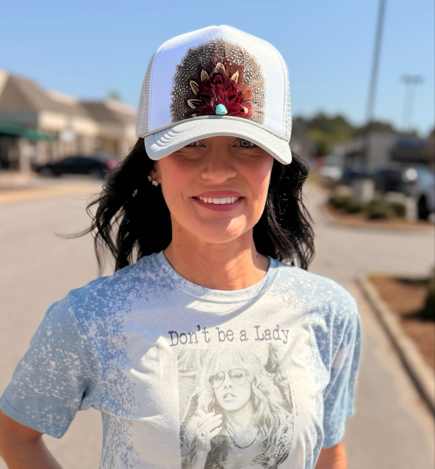 Feather Trucker Hats