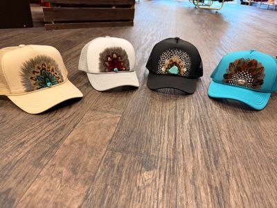 Feather Trucker Hats