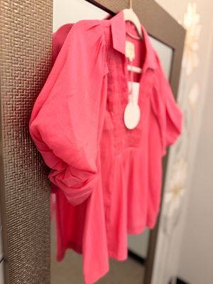 Smocked V-Neck Top