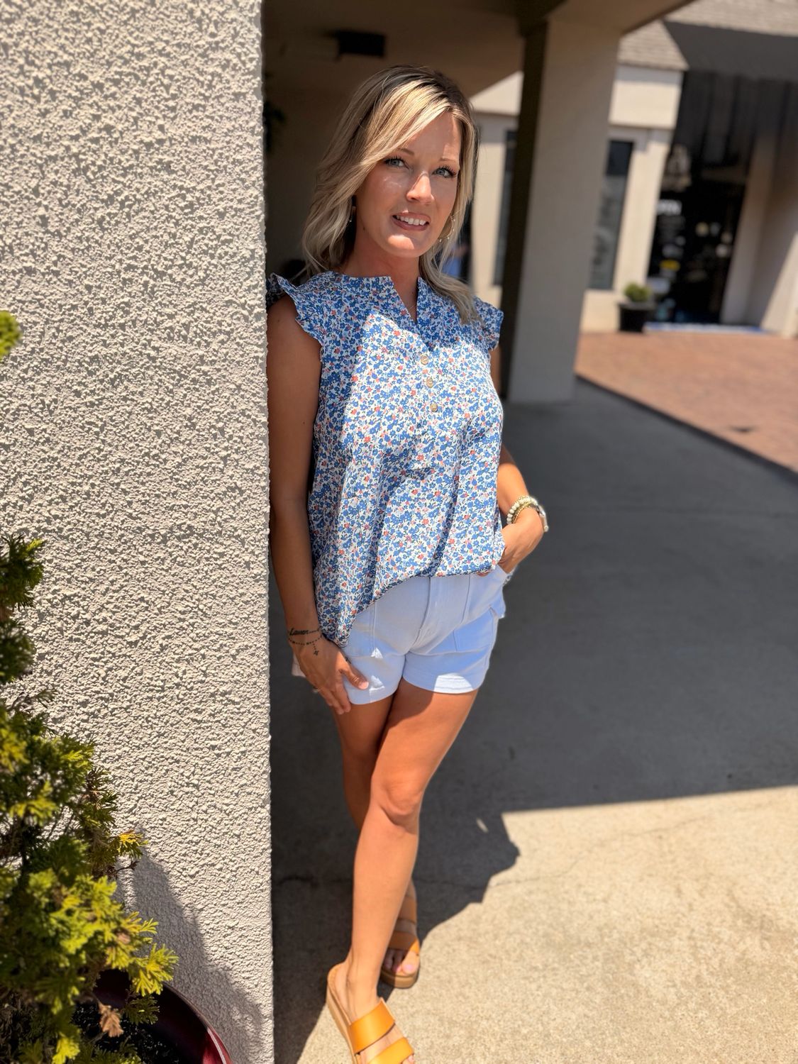 Ditsy Floral Ruffle Top