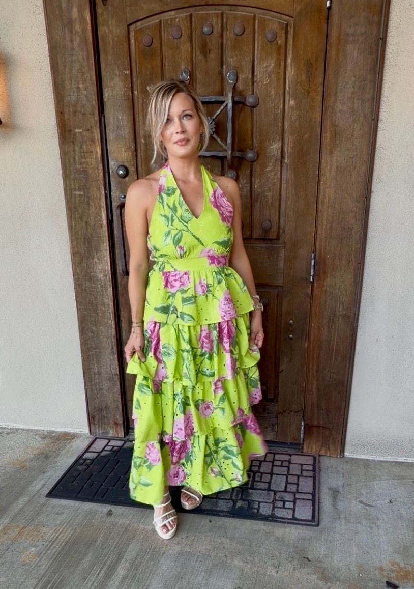 Citrus Garden Halter Maxi