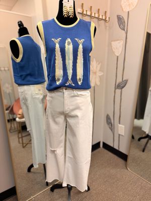 Optic White High Rise Cropped Denim