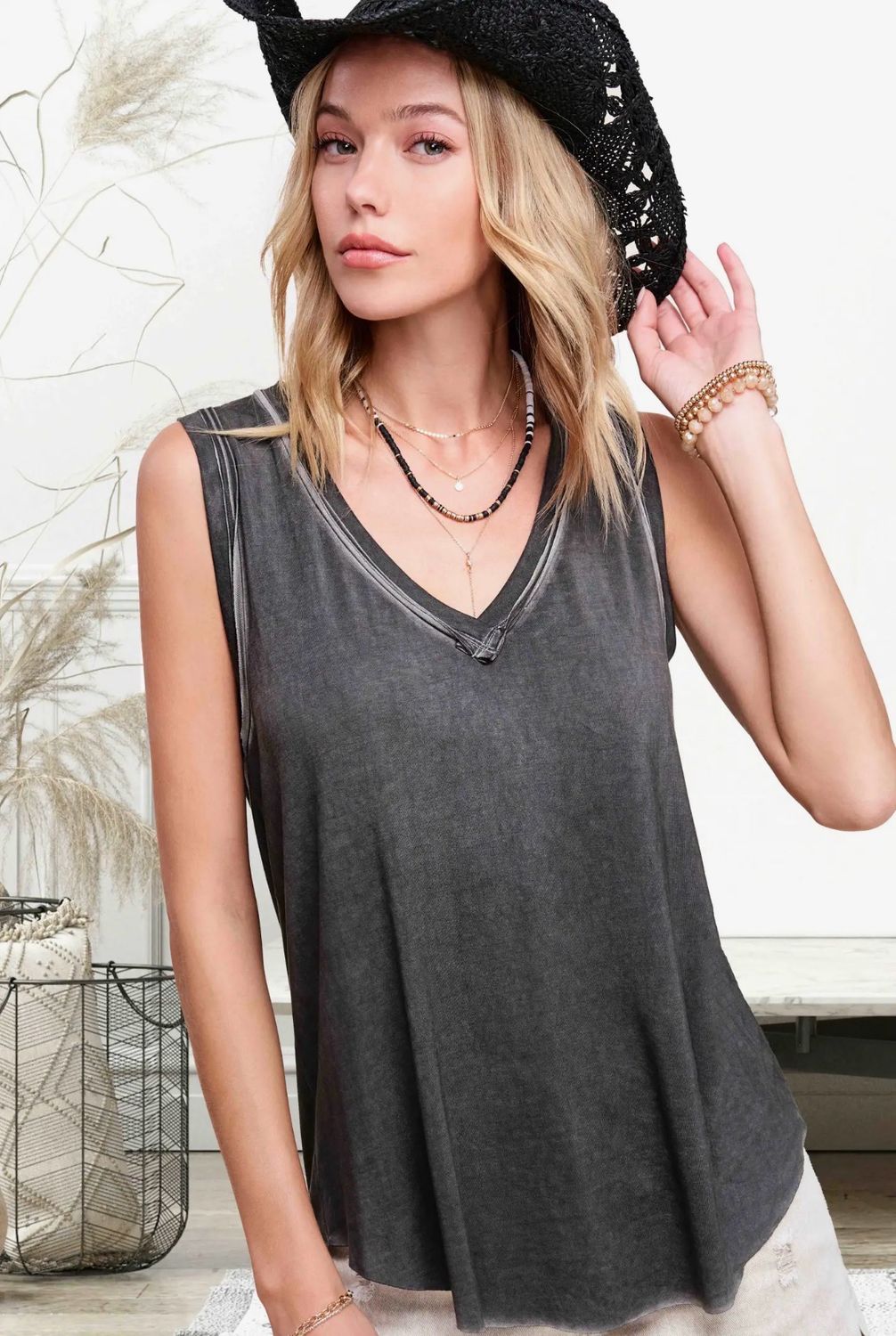 Raw Edge Tank Top