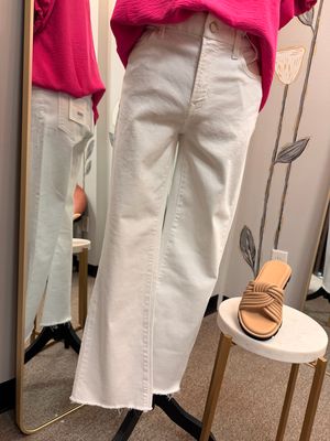 Raw Hem Crop Flare