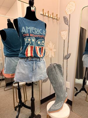 Low Rise Denim Skort