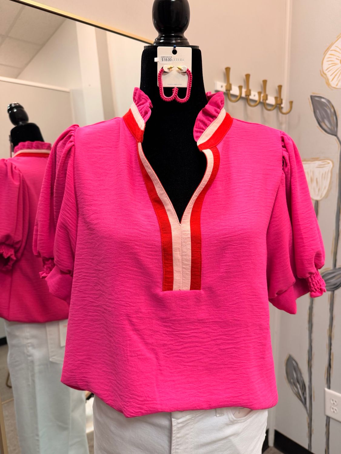 Pink Contrast Top