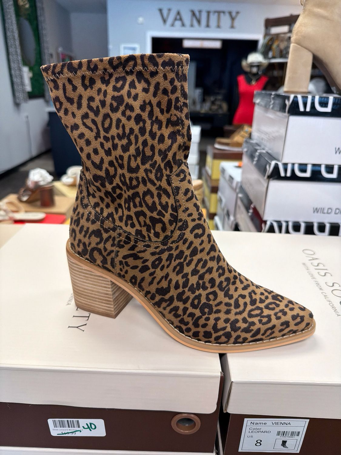 Sleek Leopard Booties