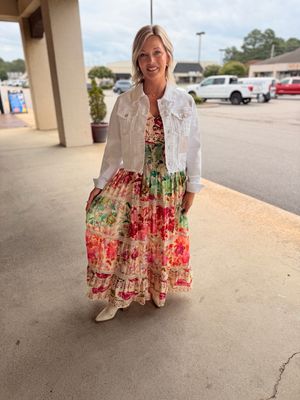 Feminine V-Neck Maxi