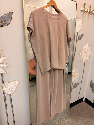 Raised Rib Relaxed Pant Set