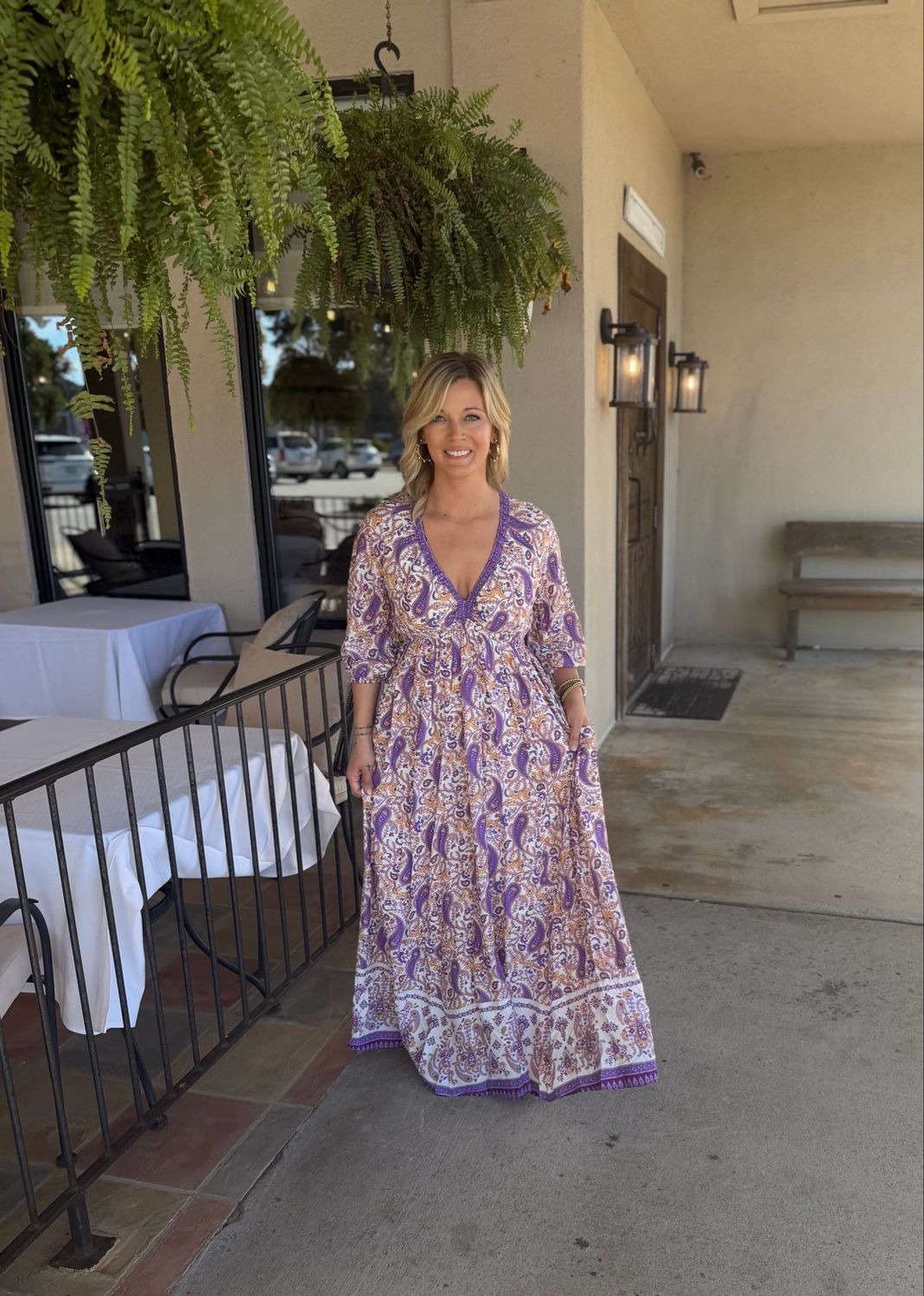 Wild Violet Paisley Maxi