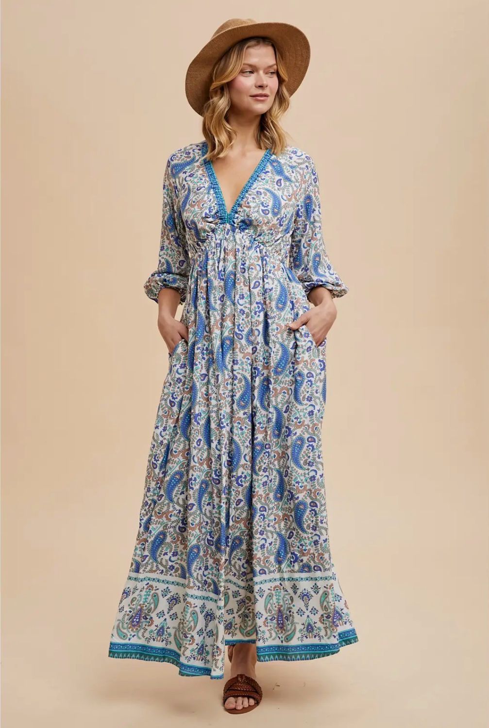 Preppy Paisley Maxi
