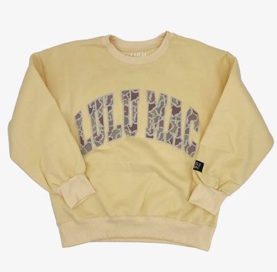 LULU MAC Green Camo Logo Sweatshirt