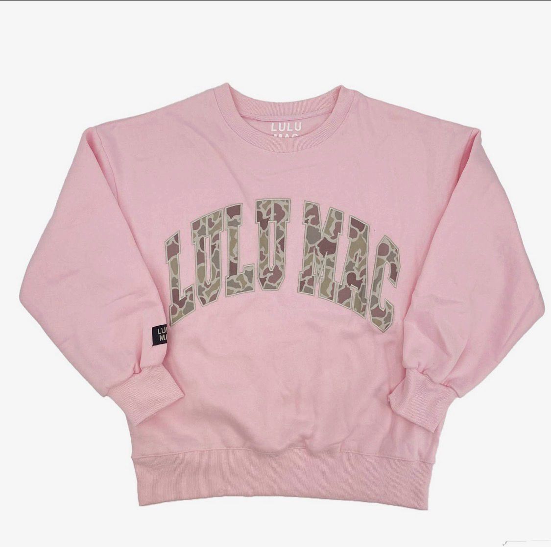 LULU MAC Green Camo Logo Sweatshirt