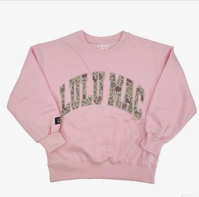 LULU MAC Green Camo Logo Sweatshirt