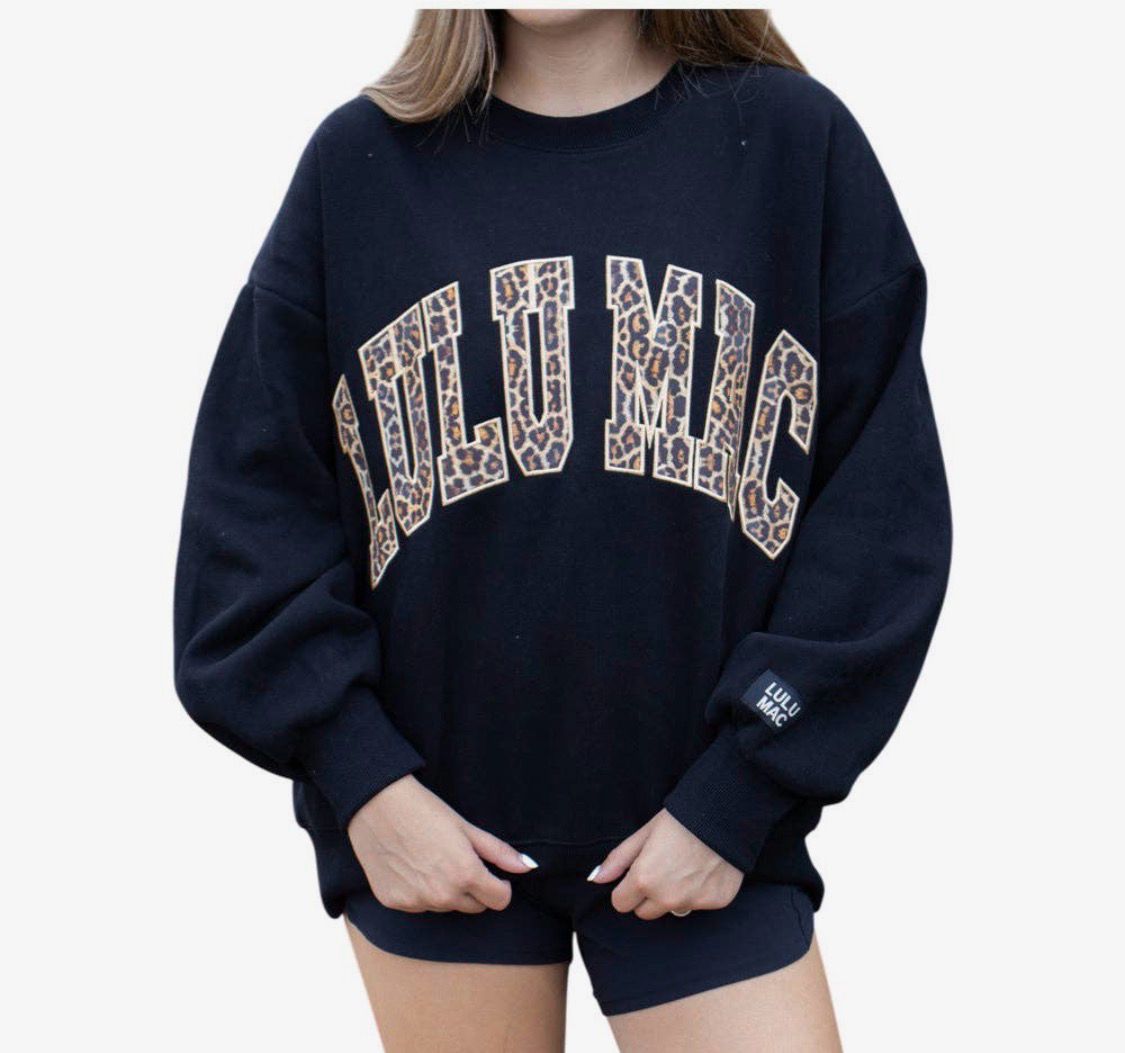 LULU MAC Leopard Logo Sweatshirt 