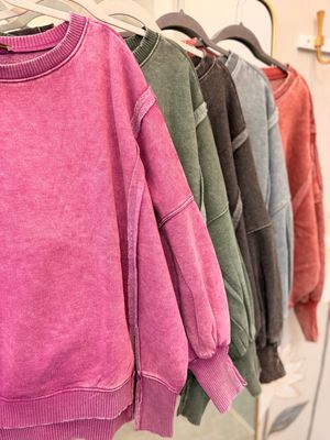 Batwing Sleeve Hi-Low Sweatshirts