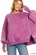 Batwing Sleeve Hi-Low Sweatshirts